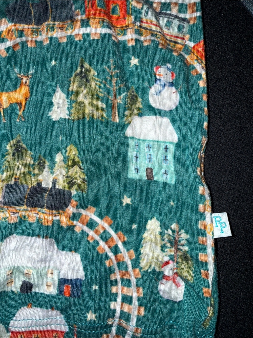 Posh Peanut Long Sleeve Holiday Train Tee - Picture 2 of 3